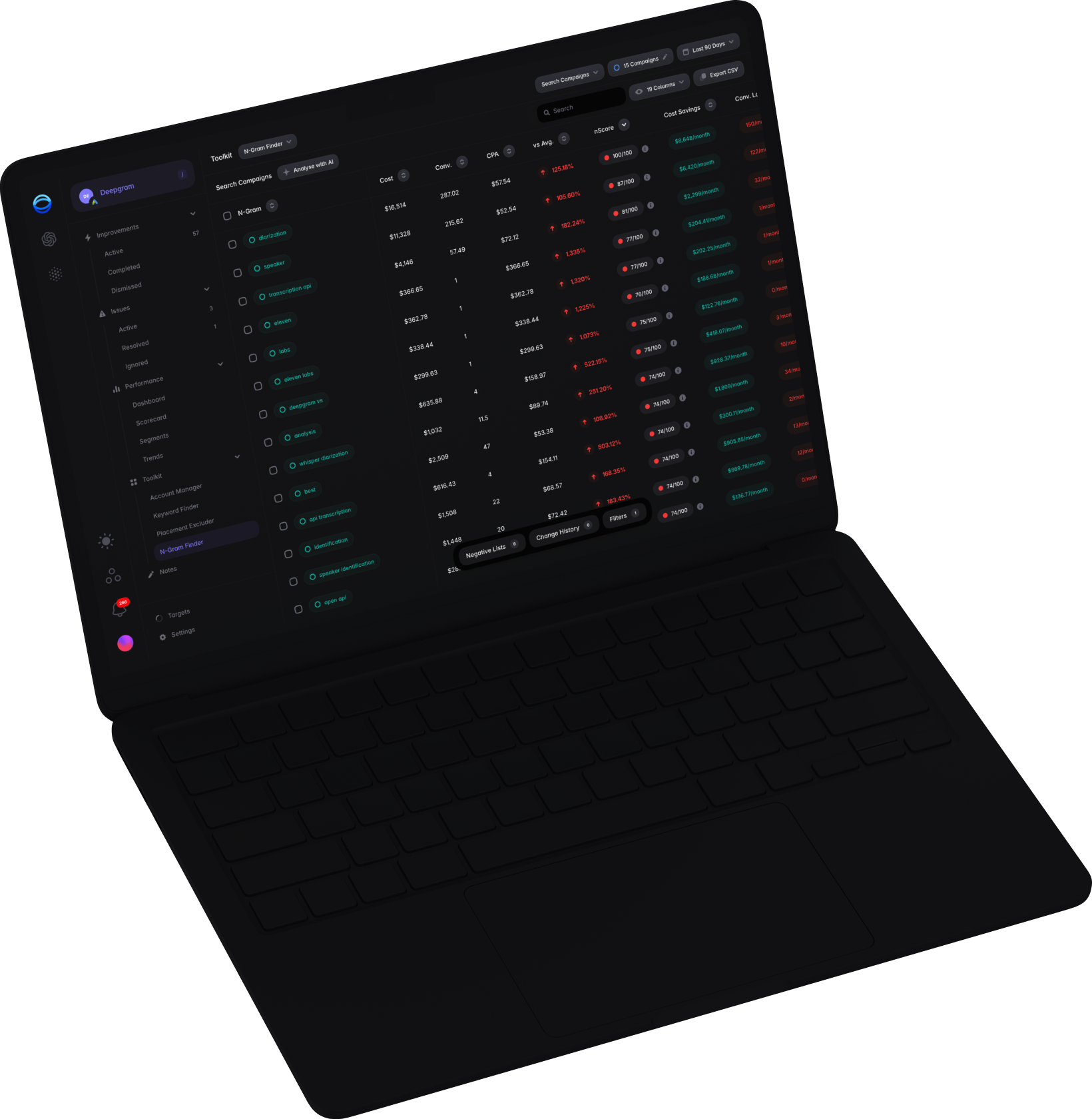 N-Gram Finder Screenshot