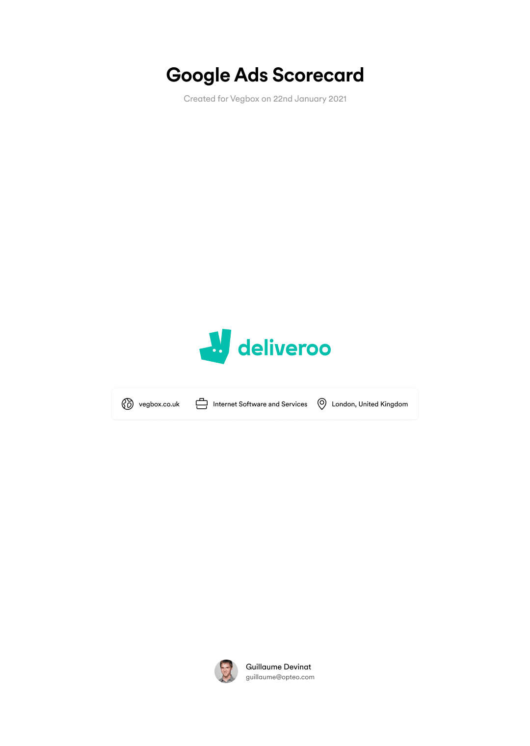 Exported Deliveroo scorecard cover.